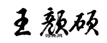 胡问遂王颜硕行书个性签名怎么写