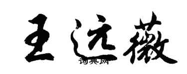 胡问遂王远薇行书个性签名怎么写