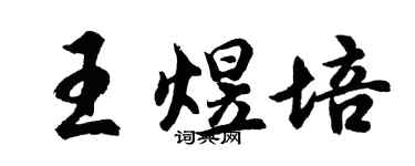 胡问遂王煜培行书个性签名怎么写