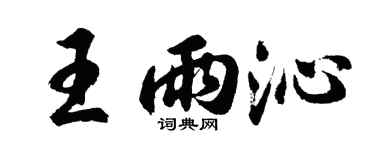 胡问遂王雨沁行书个性签名怎么写