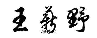 胡问遂王薪野行书个性签名怎么写
