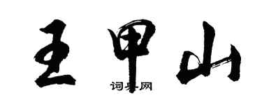 胡问遂王甲山行书个性签名怎么写
