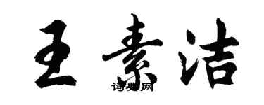 胡问遂王素洁行书个性签名怎么写