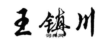 胡问遂王镇川行书个性签名怎么写