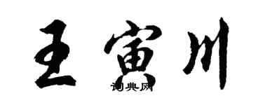 胡问遂王寅川行书个性签名怎么写