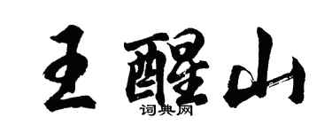 胡问遂王醒山行书个性签名怎么写