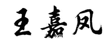 胡问遂王嘉凤行书个性签名怎么写