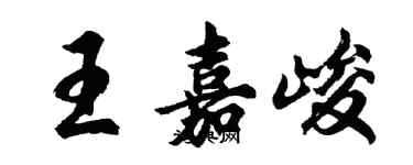 胡问遂王嘉峻行书个性签名怎么写
