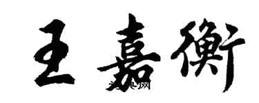胡问遂王嘉衡行书个性签名怎么写