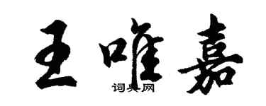 胡问遂王唯嘉行书个性签名怎么写