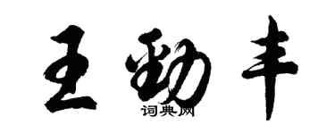 胡问遂王劲丰行书个性签名怎么写