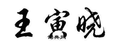 胡问遂王寅晓行书个性签名怎么写