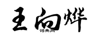胡问遂王向烨行书个性签名怎么写