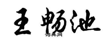 胡问遂王畅池行书个性签名怎么写