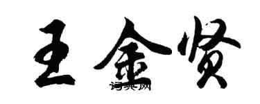 胡问遂王金贤行书个性签名怎么写
