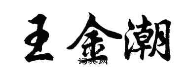 胡问遂王金潮行书个性签名怎么写
