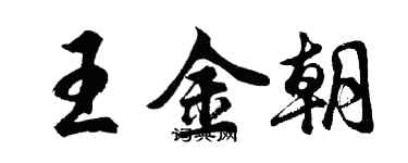 胡问遂王金朝行书个性签名怎么写
