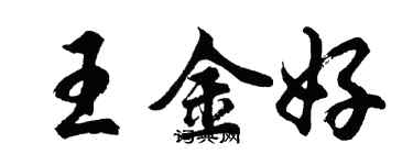 胡问遂王金好行书个性签名怎么写
