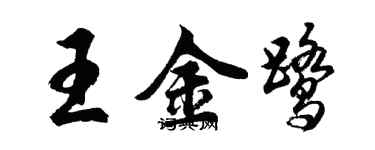 胡问遂王金鹭行书个性签名怎么写