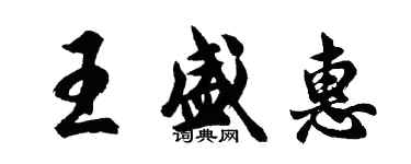 胡问遂王盛惠行书个性签名怎么写