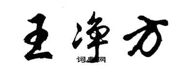 胡问遂王净方行书个性签名怎么写