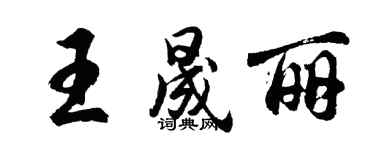 胡问遂王晟丽行书个性签名怎么写