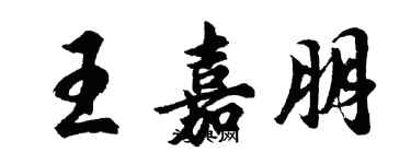 胡问遂王嘉朋行书个性签名怎么写