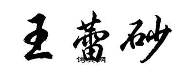 胡问遂王蕾砂行书个性签名怎么写