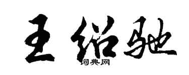 胡问遂王绍驰行书个性签名怎么写