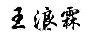 胡问遂王浪霖行书个性签名怎么写