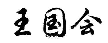 胡问遂王国会行书个性签名怎么写