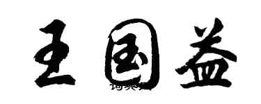 胡问遂王国益行书个性签名怎么写