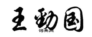 胡问遂王劲国行书个性签名怎么写