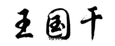 胡问遂王国干行书个性签名怎么写