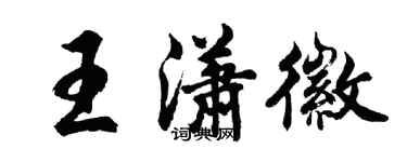胡问遂王潇徽行书个性签名怎么写