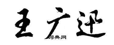 胡问遂王广迅行书个性签名怎么写