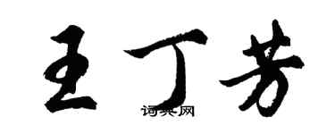 胡问遂王丁芳行书个性签名怎么写