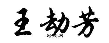 胡问遂王劫芳行书个性签名怎么写