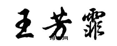 胡问遂王芳霏行书个性签名怎么写