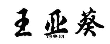 胡问遂王亚葵行书个性签名怎么写