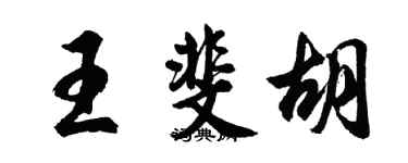 胡问遂王斐胡行书个性签名怎么写