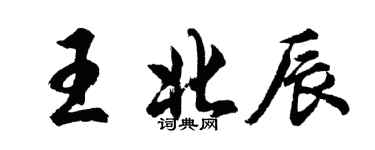 胡问遂王北辰行书个性签名怎么写