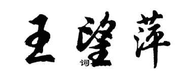 胡问遂王望萍行书个性签名怎么写
