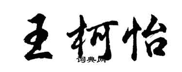 胡问遂王柯怡行书个性签名怎么写