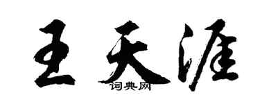 胡问遂王天涯行书个性签名怎么写