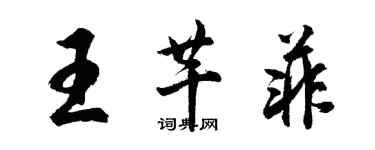 胡问遂王芊菲行书个性签名怎么写