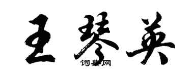 胡问遂王琴英行书个性签名怎么写
