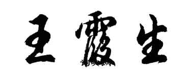 胡问遂王霞生行书个性签名怎么写
