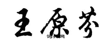 胡问遂王原芬行书个性签名怎么写