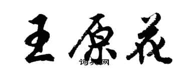 胡问遂王原花行书个性签名怎么写